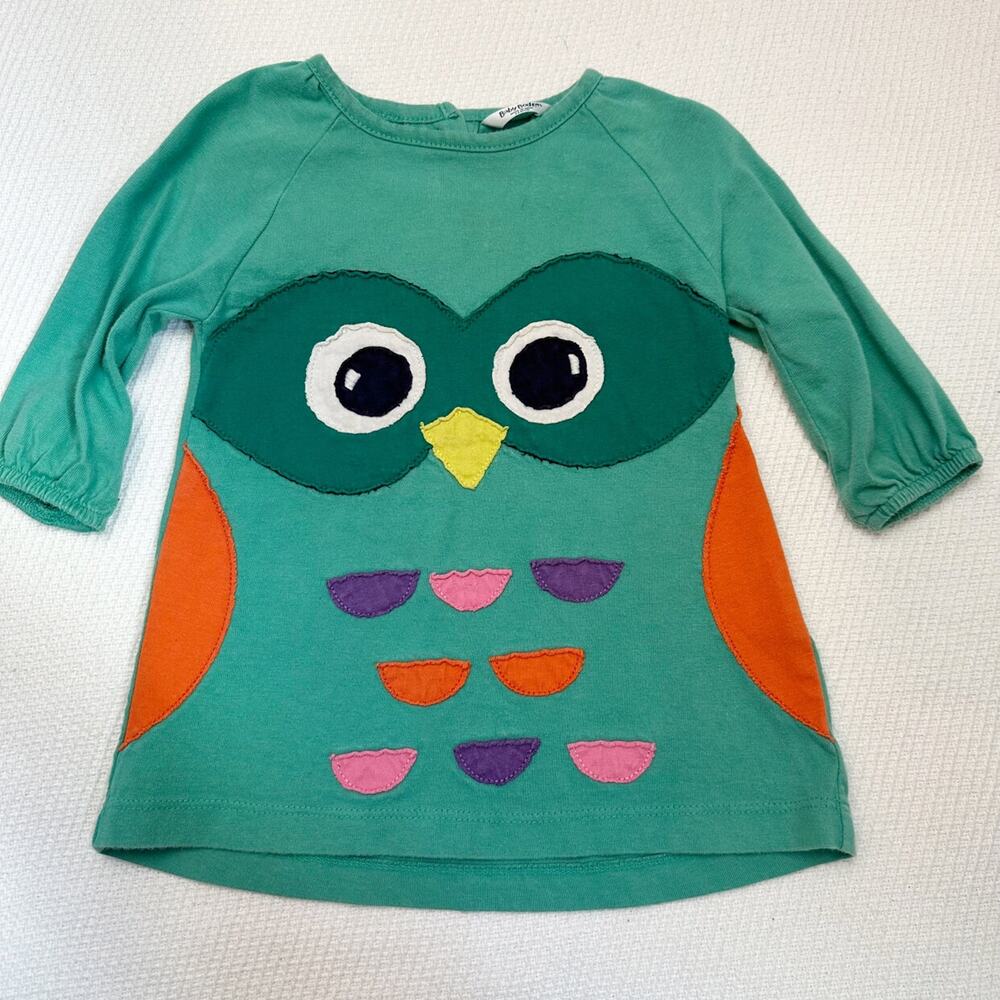 Baby Boden cute Appliqué Owl Dress